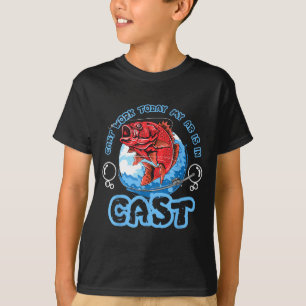 Funny can't work arm is in a cast fishing pun T-Shirt