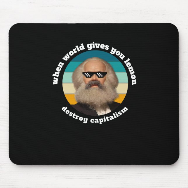 Funny Capitalism Karl Marx Sticker  Mouse Mat (Front)