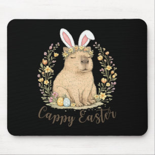 Funny Cappy Easter Capyra Easter Bunny Men Women K Mouse Mat