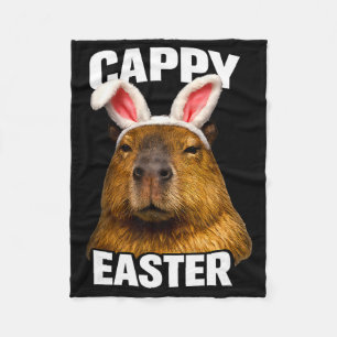 Funny Cappy Easter Capyra Meme Fleece Blanket