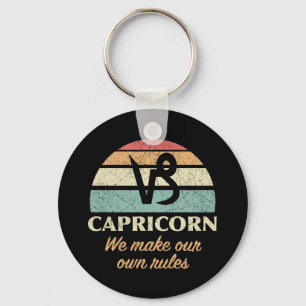 Funny Capricorn Zodiac Rules Key Ring