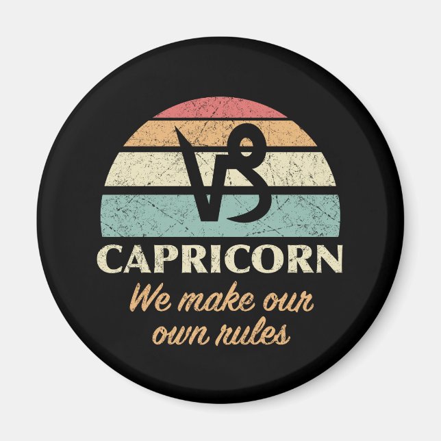 Funny Capricorn Zodiac Rules Magnet (Front)