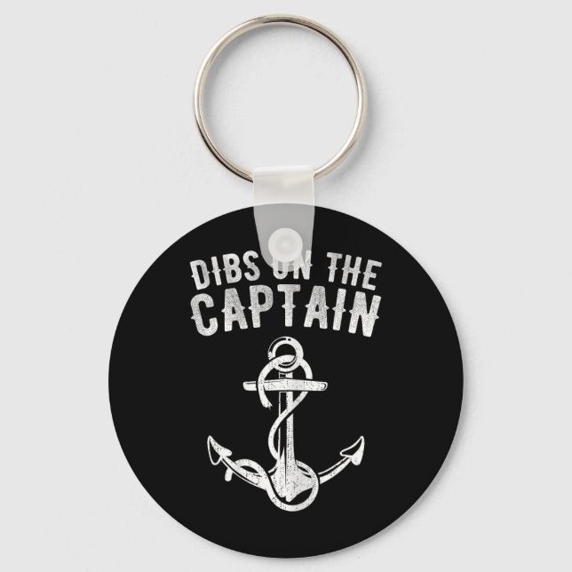 Funny Captain Wife Boat Vacation Summer Lover Boat Key Ring (Front)