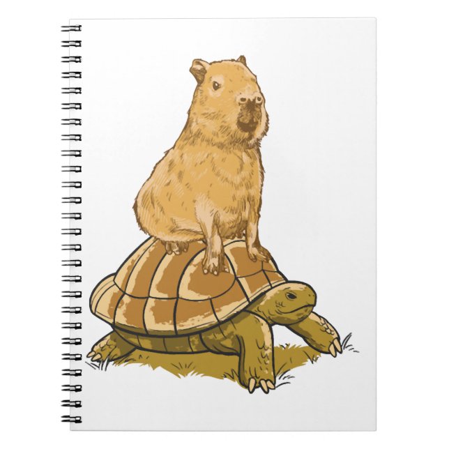 Funny Capybara Animal Turtle Cute Capybara Notebook (Front)