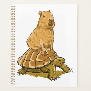 Funny Capybara Animal Turtle Cute Capybara Planner