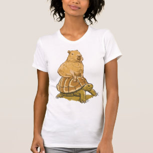 Funny Capybara Animal Turtle Cute Capybara T-Shirt