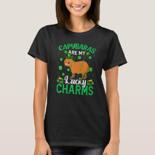 Funny Capybara Are My Lucky Charms Capybara St Pat T-Shirt