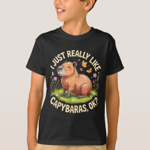 Funny Capybara Art For Men Women Kids Capy Rodent T-Shirt