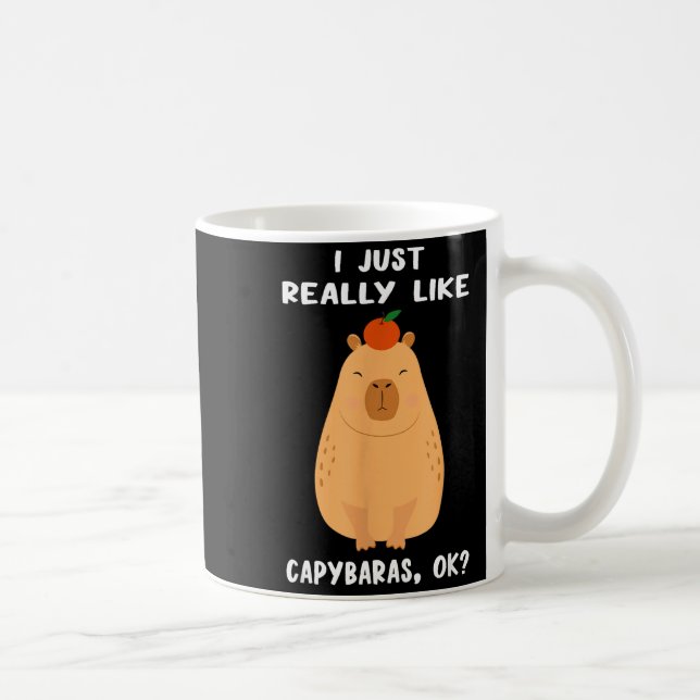 Funny Capybara Art For Men Women Kids Rodent Capyb Coffee Mug (Right)
