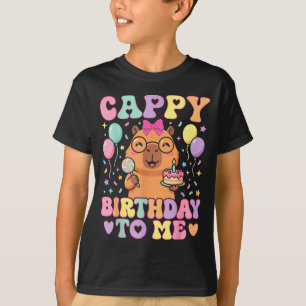Funny capybara birthday to cute girls birthday T-Shirt