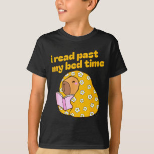 Funny capybara book lover librarian reading librar T-Shirt