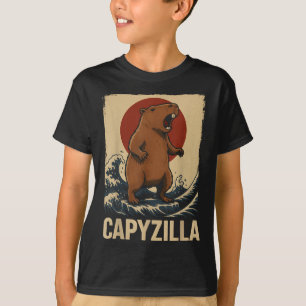 Funny Capybara Boys Girls Kids Mens Capyzilla T-Shirt