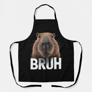 Funny Capybara Bruh  Apron