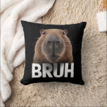 Funny Capybara Bruh Cushion<br><div class="desc">Funny Capybara Bruh</div>