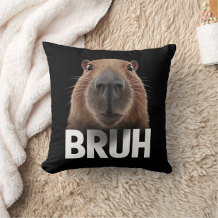 Funny Capybara Bruh  Cushion