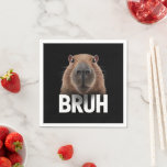 Funny Capybara Bruh Napkin<br><div class="desc">Funny Capybara Bruh</div>