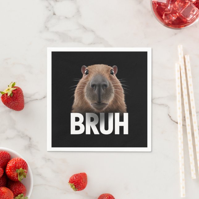 Funny Capybara Bruh  Napkin (Insitu)