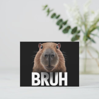 Funny Capybara Bruh  Postcard
