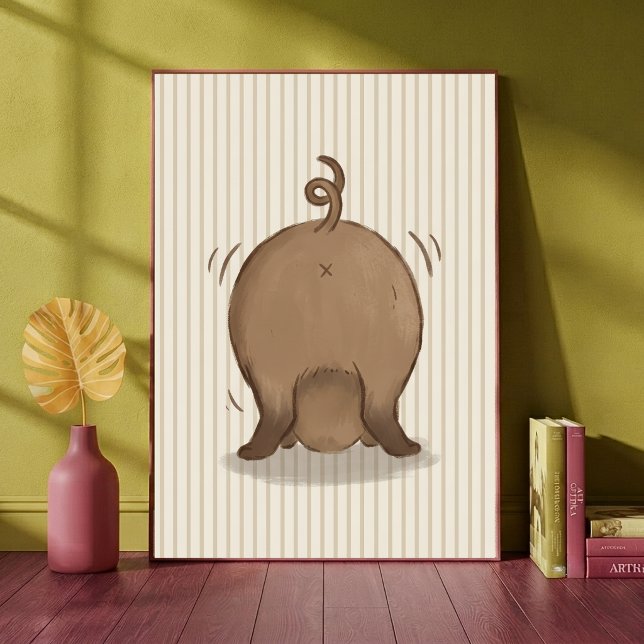 Funny Capybara Butt Wiggle Animal Nursery print (Creator Uploaded)