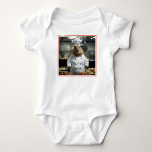 Funny Capybara Chef,  Baby Bodysuit