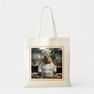Funny Capybara Chef, Tote Bag