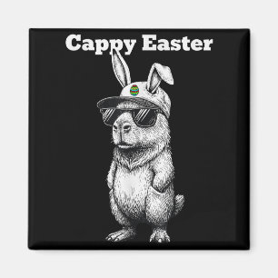 Funny capybara easter shirt cute bunny capy magnet