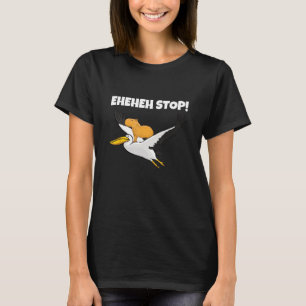 Funny Capybara flying Pelican Eheheh Stop T-Shirt