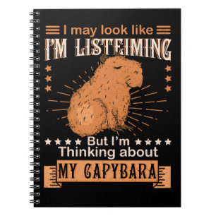 Funny Capybara Gift Women Kids Capybara Notebook
