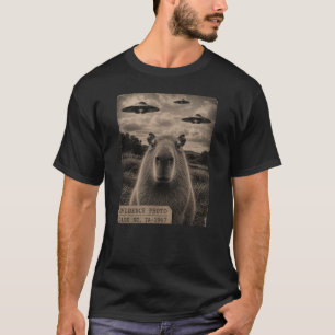 Funny Capybara Graphic Tee, Evidence Photo Vintage T-Shirt