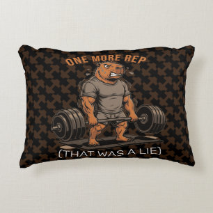 Funny Capybara Gym One More Rep That Was A Lie Decorative Cushion