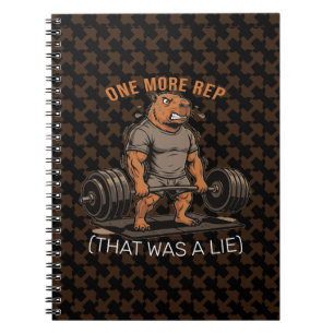 Funny Capybara Gym One More Rep That Was A Lie Notebook