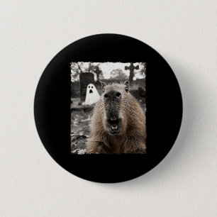 Funny Capybara Halloween Costume 6 Cm Round Badge