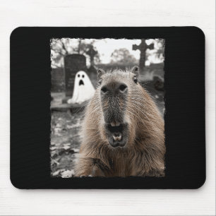 Funny Capybara Halloween Costume Mouse Mat