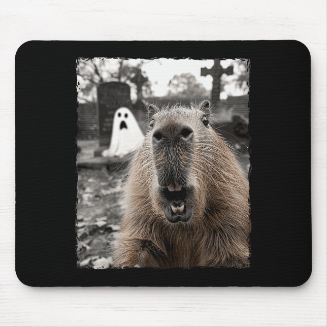 Funny Capybara Halloween Costume  Mouse Mat (Front)