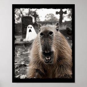 Funny Capybara Halloween Costume  Poster