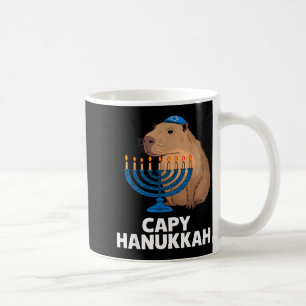 Funny Capybara Happy Hanukkah Chanukah Jewish Men Coffee Mug