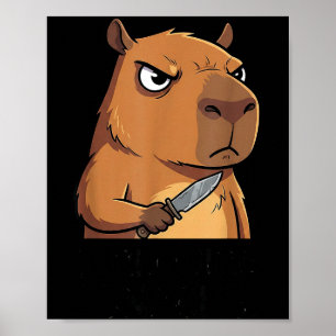 Funny Capybara I Require Snacks Men Women Kids Rod Poster