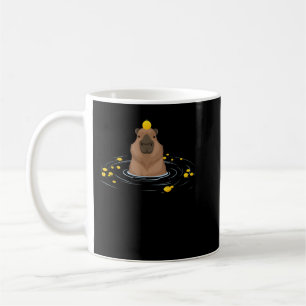 Funny Capybara in Water With Lemons Meme Coffee Mug