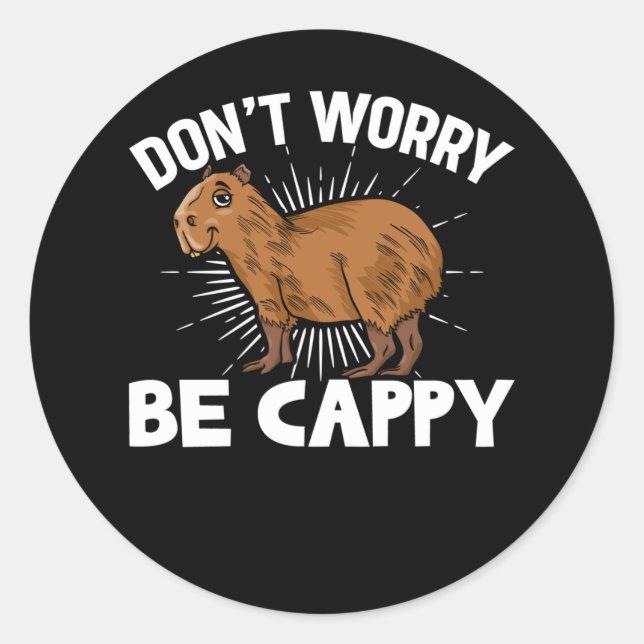 Funny Capybara Owner Capybara Pet Classic Round Sticker (Front)