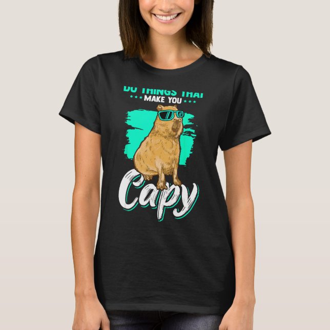 Funny Capybara Pet Rodent Capy T-Shirt (Front)