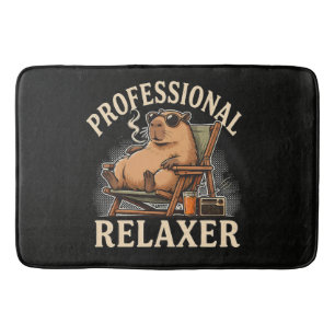 Funny Capybara Professional Relaxer Bath Mat
