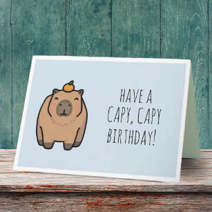 Funny Capybara Pun Birthday Card