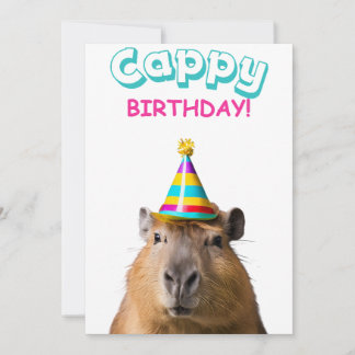 Funny Capybara Pun Birthday Card