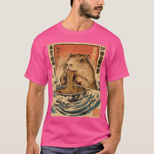 Funny Capybara Ramen Noodle Japanese Anime Manga K T-Shirt