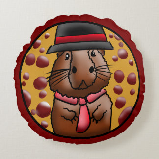 Funny Capybara Round Cushion