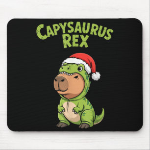 Funny Capybara T-rex Costume Christmas Kids Boys Mouse Mat