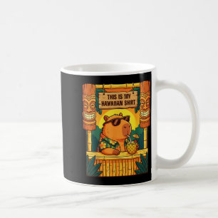 Funny Capybara Tiki Bar Hawaiian Aloha Tropical Coffee Mug
