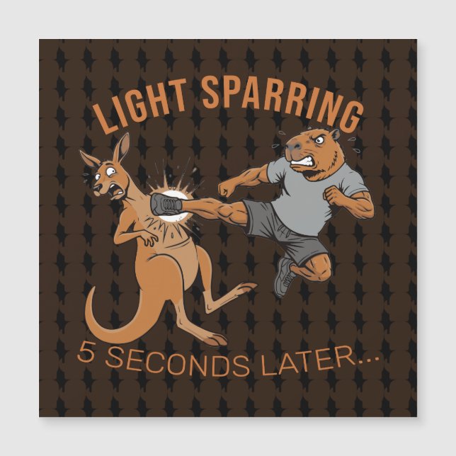 Funny Capybara vs Kangaroo Light Sparring MMA Meme (Front)