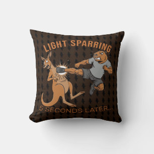 Funny Capybara vs Kangaroo Light Sparring MMA Meme Cushion