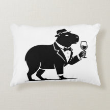 Funny Capybara Wineglass Minimalist Modern